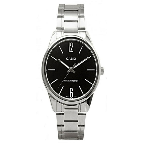 Men's Analog Quartz Stainless Steel Black Dial Watch MTPV005D-1B