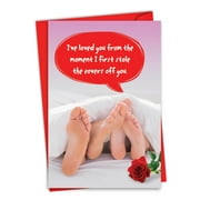 1 Funny Valentine's Day Card with Envelope - Stole The Covers C6777VDG