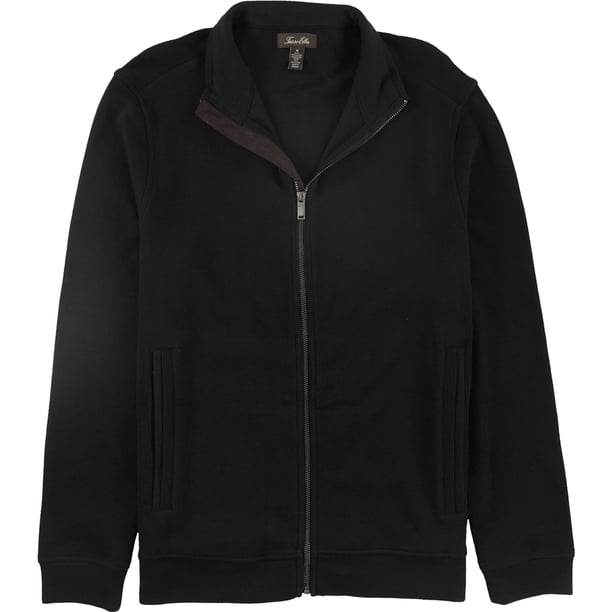Tasso Elba - Chaqueta con cremallera para hombre, color negro, extragrande