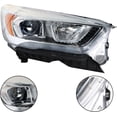 thumbnail image 5 of munirater Right Side Headlight For 2017-2019 Ford Escape Halogen w/ LED DRL Chrome, 5 of 6