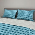 thumbnail image 2 of Geometric Comforter & Sham Bedding Set, Symmetric Modern Pattern with Nested Tiny Squares Image, 3 pcs Duvet Set Microfiber Filling Quilt, 5 Sizes, Sky Blue Petrol Blue, by Ambesonne, 2 of 4