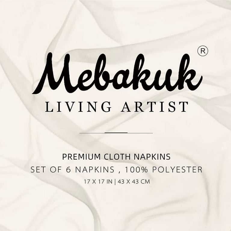 Mebakuk Cloth Napkins Set of 6, Premium 17 x 17 Inch Solid Washable Small  Triangle Weave Napkins, Soft Table Napkin for Wedding Party Restaurant