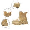 thumbnail image 4 of Fashionable Japanese Style Platform Ankle Rain Boots for Women - Solid Color Rubber Shoes with Thick Sole, 4 of 6