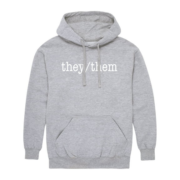 Instant Message - They Them Pronouns - Men's Pullover Hooded Fleece Sweatshirt