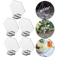 thumbnail image 1 of 5 piezas transparentes para , letrero acrílico hexagonal, tarjeta de nombres de invitados para boda, fiesta de cumpleaños perfecl Tarjetas de lugar de acrílico transparente, 1 of 8
