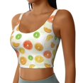 thumbnail image 2 of Balery Colorful Lemons Pattern Racerback Sports Bras for Women - Padded Seamless High Impact Support for Yoga Gym Workout Fitness-X-Large, 2 of 8