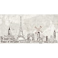 thumbnail image 2 of Stimson, Diane 24x14 Gold Ornate Wood Framed with Double Matting Museum Art Print Titled - Paris Skyline Warm, 2 of 4