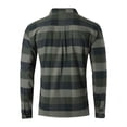 thumbnail image 3 of Hat and Beyond Mens Checkered Long Sleeve Button Down Urban Fashion Flannel Shirt, 3 of 4
