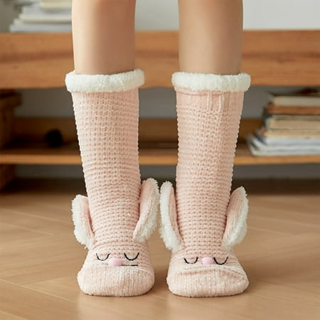 

DENGDENG Women Soft Thick Warm Slipper Socks Sleeping Winter Fluffy Fuzzy Socks