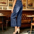 thumbnail image 4 of Zormilly Straight Leg Jeans for Women High Waisted Stretchy Wide Leg Denim Pants with Pockets Casual Cropped Jeans, S-2XL, 4 of 7