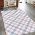 thumbnail image 3 of Abstract Plaid, 3'x5' Washable Rug, Minimalistic Multi Colors Country Rustic Plaid Non-Slip Area Rugs for Entryway Kitchen Classroom, Dorm Throw Carpet, Low Pile Soft Indoor Floor Mat, 3 of 9
