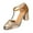 Gold, variant on Silver Womens Heeled Sandals Round Toe T-Strap Chunky Heel Closed Toe Color Block Fashion Casual Non-Slip Comfy Daily Wear Dress Sandals Size 42