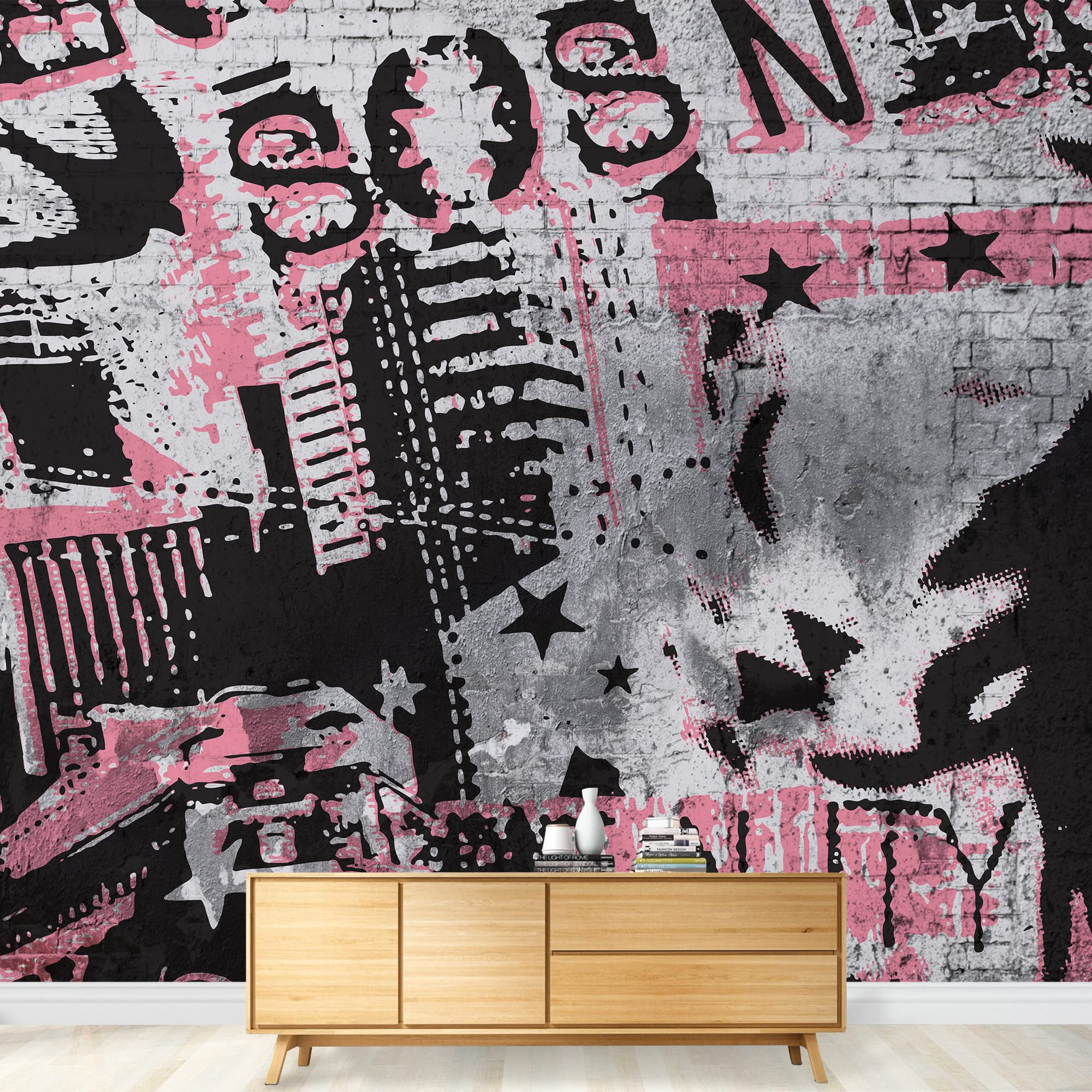 wall26 - Colorful Graffiti - Large Wall Mural, Removable Peel and Stick Wallpaper, Home Decor - 66x96 inches