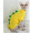 thumbnail image 4 of UOSIA Dinosaur Sphynx Hairless Cat Clothes Cute Summer Cotton Shirts Cat Costume, 4 of 7
