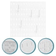 thumbnail image 3 of Weiweiguan 1 Set of Plastic Hole Board Storage Rack Kitchen Bathroom Wall Rack (White), 3 of 7