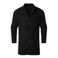 thumbnail image 4 of Fgnfyis Mens Jackets Lightweight Fashion Handsome Long Wool Overcoat Comfortable Warm Soft Coat Mens Coats and Jackets Black XXL, 4 of 5