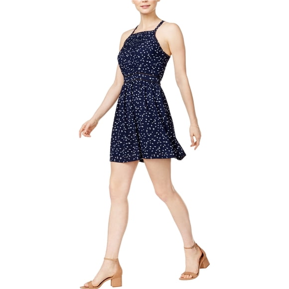 Vestido plisado Ajustado y acampanado maison Jules azul mediano