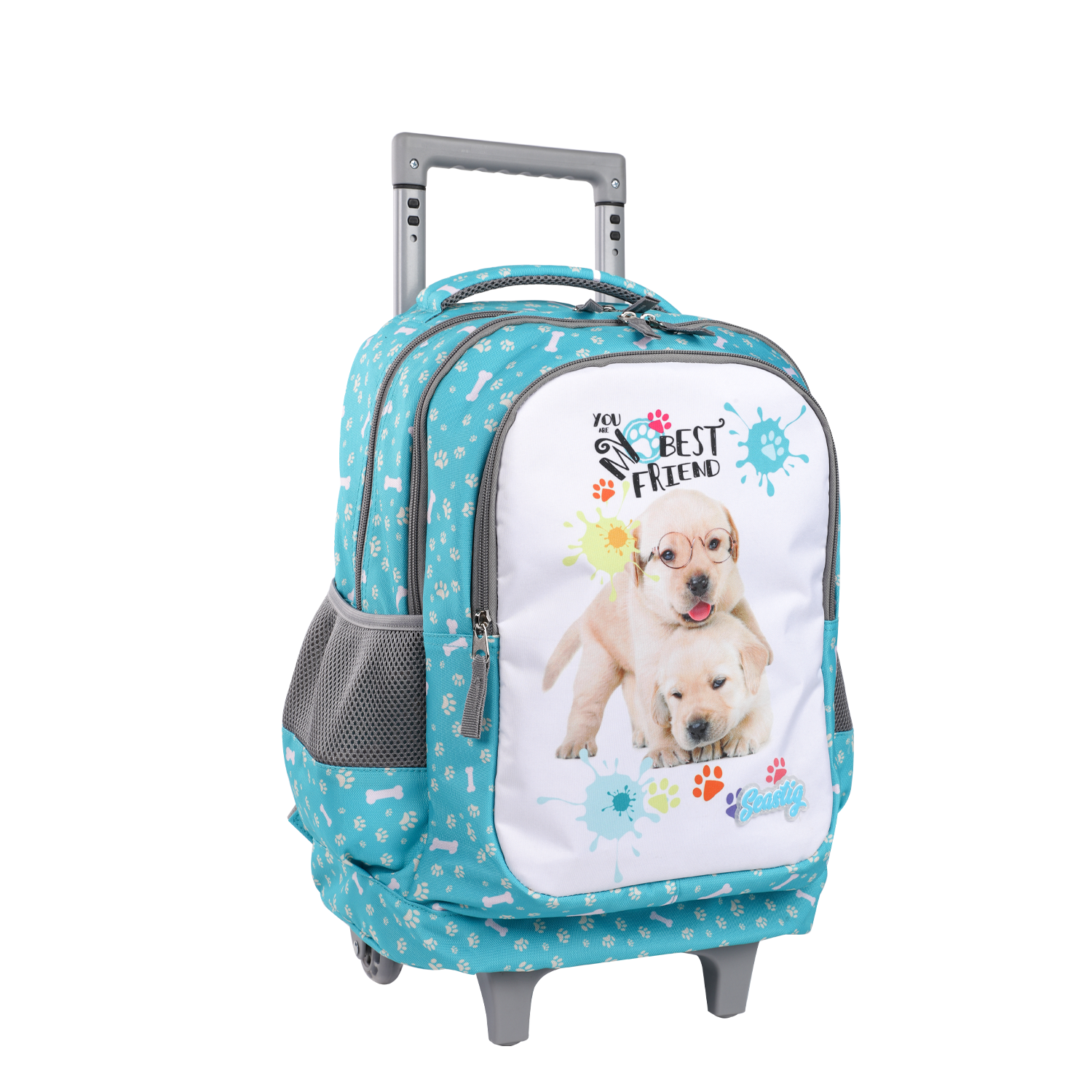 Seastig Foldable Rolling Backpack 18 inch Double Handle Wheeled