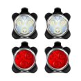 thumbnail image 1 of Juego de 4 luces LED delanteras y traseras para bicicleta recargables por USB..., 1 of 4