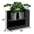 thumbnail image 4 of Metal Planter for Outdoor Plants 30Lx10Wx24H inches Tall Divider Planter Box 31 Pounds Black with Copper Rim, 4 of 6