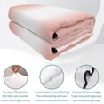 thumbnail image 4 of Twin Quilt Set 68''x86'', Coral Red White Lightweight Bedspread Coverlet Set with 2 Pillow Shams, Modern Gradient Vertical Stripes Geometric Breathable All Season Quilt Bedding for Dorm/Bedroom, 4 of 9