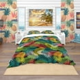 thumbnail image 2 of Designart 'Tropical Pattern with Stylized Coconut Palm Leaves' Tropical Duvet Cover Set, 2 of 4