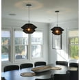 thumbnail image 3 of Adesso Gardner 1-Light Black Pendant Light with Black Irregular Rope Shade, 3 of 6