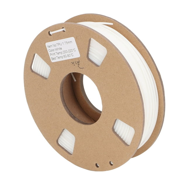 3D Printer Consumable, Easy To Print White TPU Filament 1.75mm Widely High Elasticity For Keychain Cases For Gaskets