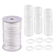 thumbnail image 4 of 100 Piezas Cordón para Cortinas Romanas Kit de Repuesto con Cordón y Anillos de Poliéster para Persianas Cortinas Transparentes y Decoración Adecuado para Proyectos de Bricolaje Hogar, 4 of 7