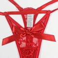 thumbnail image 5 of Women's Christmas Lace Thong Low Rise Bow Tie Underpants, 5 of 7