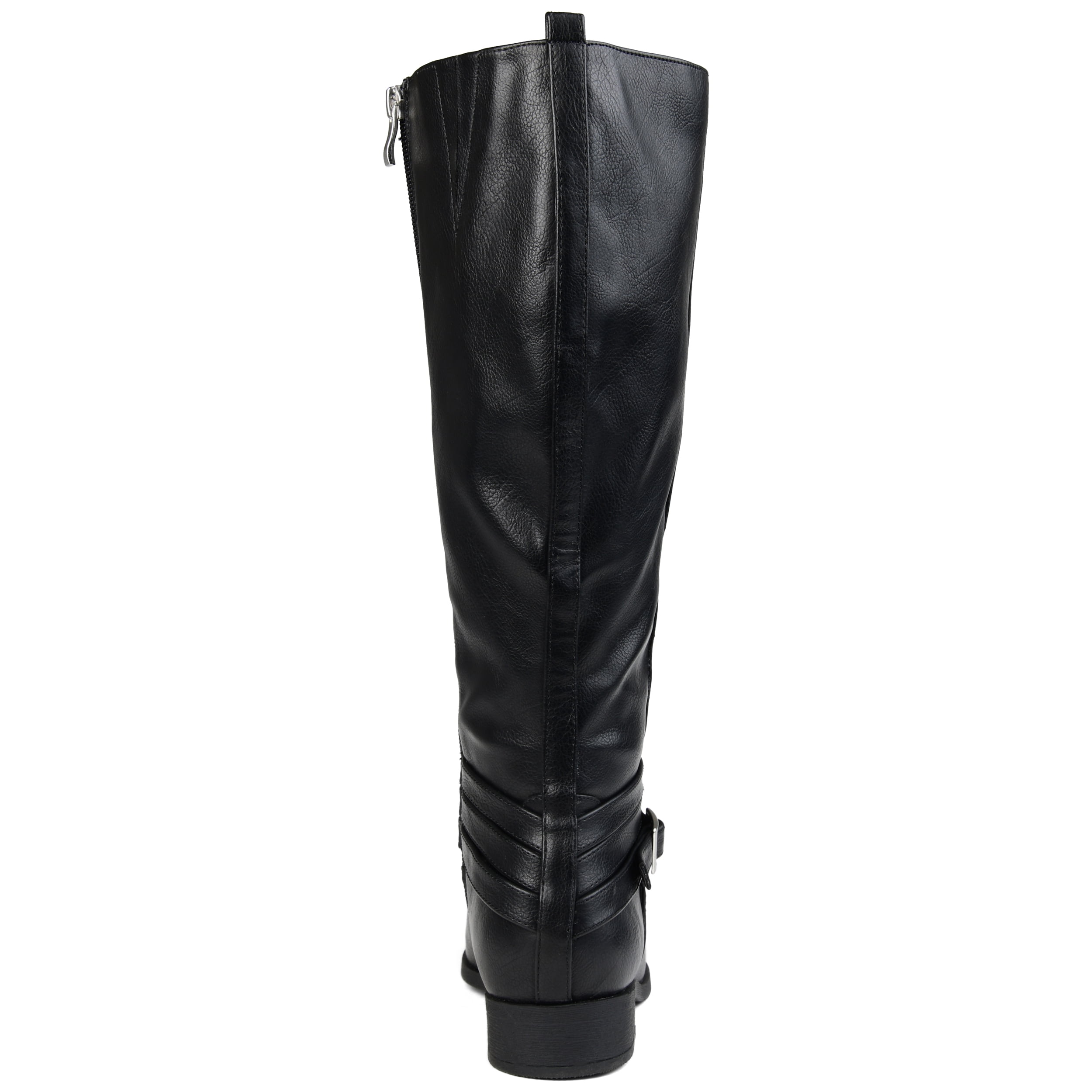 Womens Comfort Wide Calf Strap Riding Boot