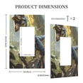 thumbnail image 5 of Zufioo Ferocious Dinosaur Print Switch Wall Plate, Dustproof and Heat-resistant Decorative Wall Switch Cover, Suitable for Residential and Commercial Areas-Mid-size, 5 of 8