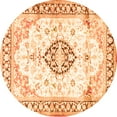 thumbnail image 1 of Ahgly Company Indoor Round Medallion Orange Traditional Area Rugs, 7' Round, 1 of 1