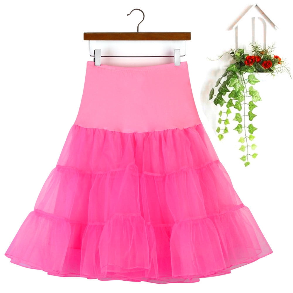 Idoravan Women's Basic Versatile Skirt Clearance Womens Fashionable Summer  Retro High-waisted Gauze Puffy Skirt Party Skirt