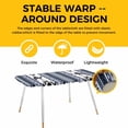 thumbnail image 4 of Navy Blue Boho Table Cloths for 8 Foot Rectangle Tables, Vintage Abstract Art Ethnic Tribe Patio Waterproof Elastic Fitted Tablecloths, Washable Rectangular Table Cover for Camping, 4 of 8