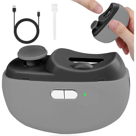Easyclip Smart Nail Clipper,Fanyil 3 in 1 Easy Clip for Seniors,Designed for Extra Hard/Thick Hands Feet Nails,Polishing Clipper with Light,Safe for Baby & Seniors-Grey-7-14 Days delivery(1pc)