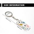 thumbnail image 3 of Uemuo Cute Dinosaurs Pattern Rectangular Metal Keychain - Durable, Stylish, and Personalized Key Ring for Men and Women,Engraved Keychain,Gift Slim Sturdy Keychain, 3 of 7