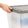 thumbnail image 6 of IRIS 91 Qt Plastic Storage Bins with Lids, Stackable Storage Containers, Totes, 4Pk, 6 of 8