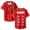 Red, variant on Sombr You Are the Reason Tour 2026 Merch Baseball Jersey Shirt V-Neck Women Men Short Sleeve Streetwear Clothes