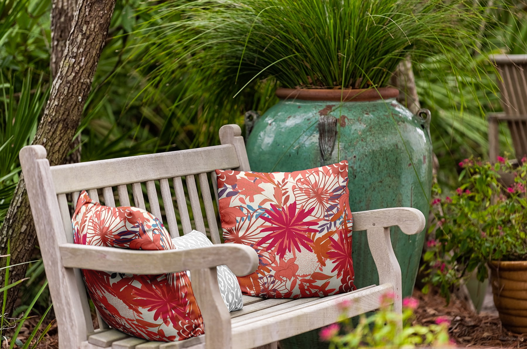 20" x 20" Simply Daisy Jumble Floral Polyester Indoor/Outdoor Pillow, Seed Qty 1