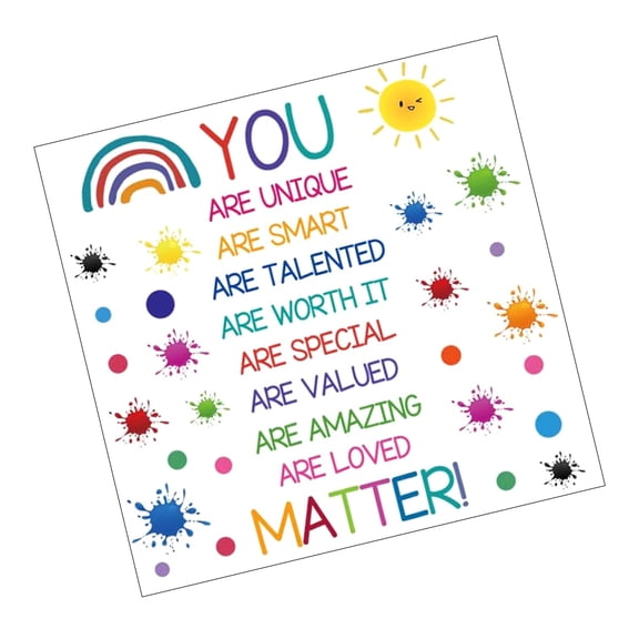 OUNONA 1 Set Inspirational Quotes Decals Inspirational Wall Stickers Room Wall Stickers Bedroom Wallpaper