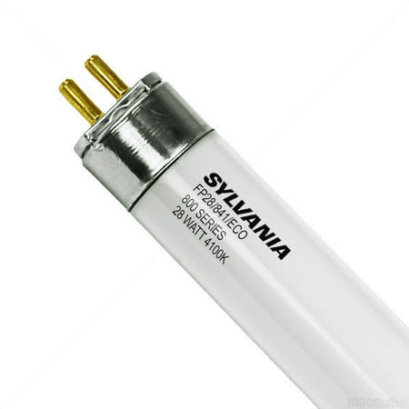 Sylvania 20902 Linear Fluorescent Lamp, 28 W, T5, Miniature Bipin, 20000 hr