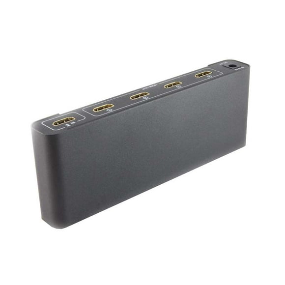 axGear HDMI Splitter 4 Port 1 x 4 Mirror Screen 4K 1080P HD TV Metal Box Power Adapter