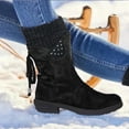 thumbnail image 4 of Mepaouo Womens Snow Boots Waterproof Wide Mid Calf Boot Chunky Heel Riding Winter Work Booties, 4 of 6