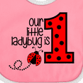 thumbnail image 4 of Inktastic Our Little Ladybug is 1 Boys or Girls Baby Bib, 4 of 4