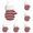 Watermelon Red*5, variant on Mini Knitted Mitten Christmas Tree Ornament, Cute Xmas Hanging Decoration for Holiday Tree Wreath Window Fireplace Home Decor Stocking Stuffer, 4.7 x 3.9 Inch, Tree Wreath Mantle Hanging Decor 3Pc