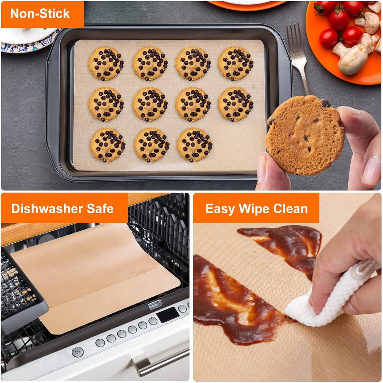 Silicone Baking Sheet,Bexikou Free Cutting Non-Slip Pastry Mat,Non-Stick Baking Mat Roll,Heat Resistant Silicone Pastry Mat Dough Rolling Mat, Silicone Oven Liner for Kitchen Baking-11.8in*6FT