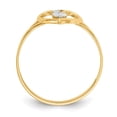 thumbnail image 2 of 14K Two-Tone Gold Ring Band Themed & White Rhodium Polished Heart, Size 5, 2 of 5