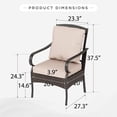 thumbnail image 7 of Sophia & William 9Pcs Patio Outdoor Dining Set Metal 84" Extendable Table with Beige Cushions for 8-Person, 7 of 7