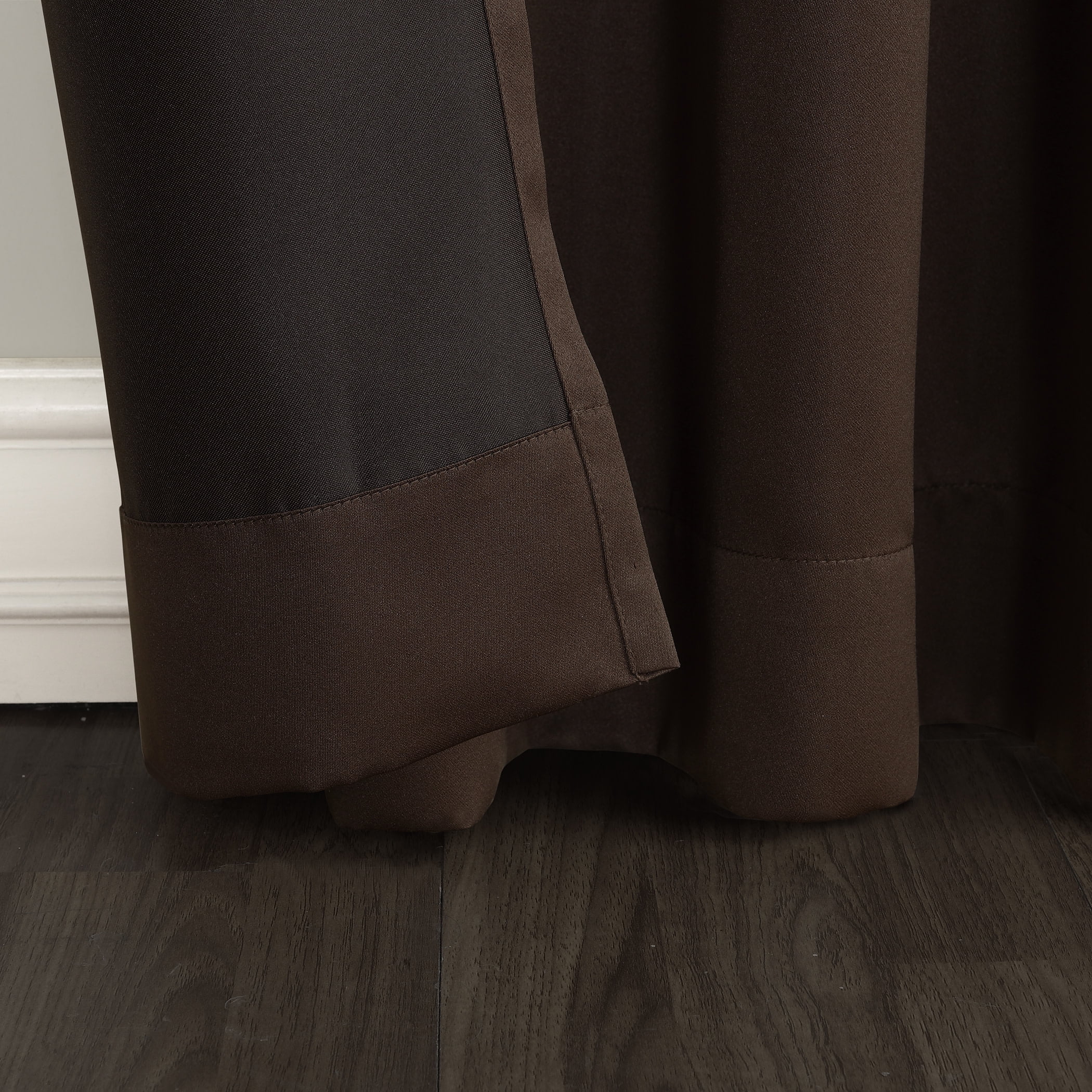 Sun Zero Madison Room-Darkening Grommet Curtain Panel, 54"x63", Chocolate